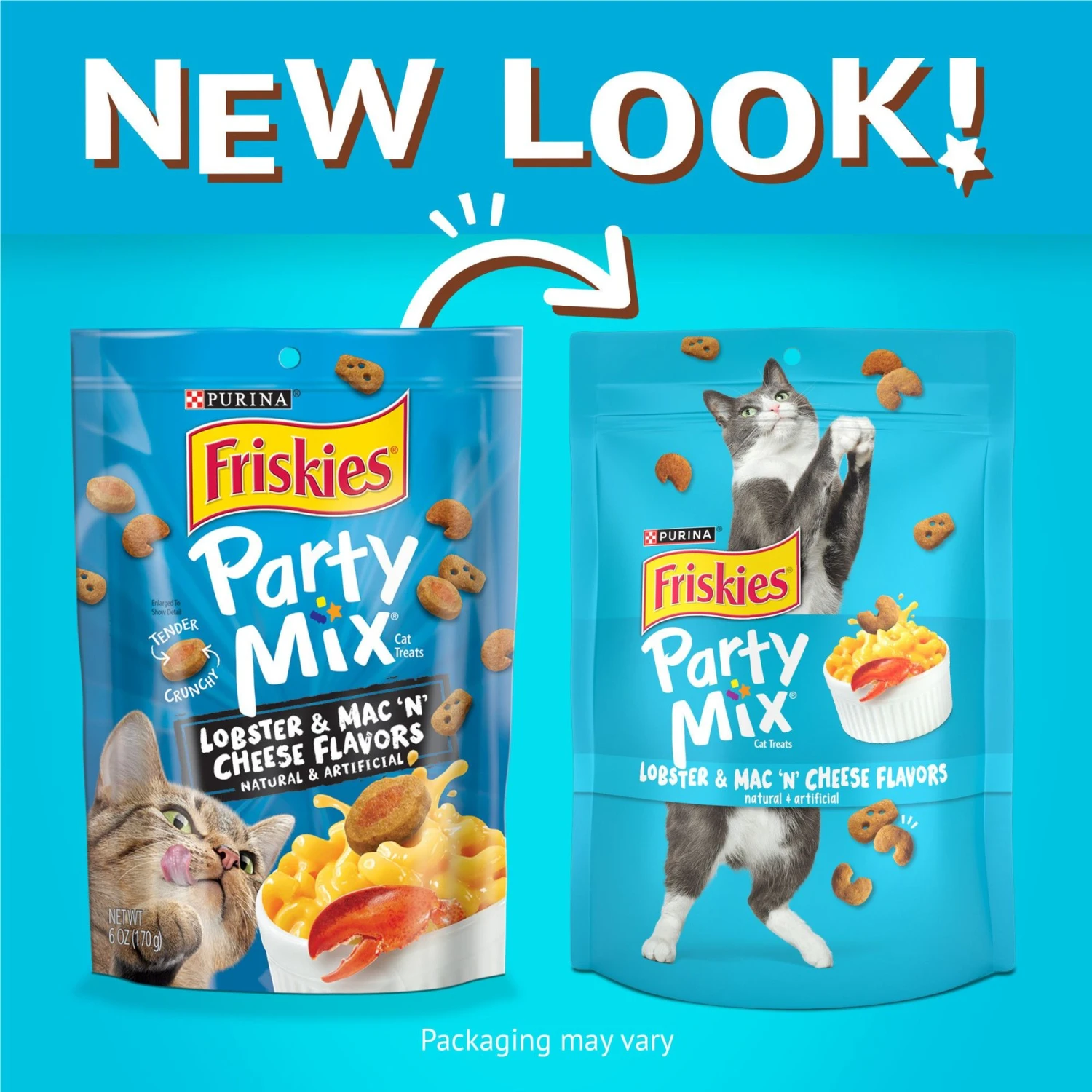 Friskies Party Mix Lobster & Mac 'N' Cheese Flavors Crunchy Cat Treats 4 Friskies Party Mix Lobster & Mac 'N' Cheese Flavors Crunchy Cat Treats - Image 2
