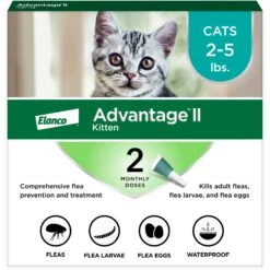 Advantage II Flea Spot Treatment For Cats, 2-5 Lbs