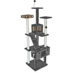 Tiger Tough Double Decker Playground 69.3-in Faux Fur Cat Tree & Condo -Trixie || Catit || Nature's Miracle Shop 152645 PT2. AC SS1800 V1618279020