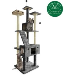 Tiger Tough Double Decker Playground 69.3-in Faux Fur Cat Tree & Condo -Trixie || Catit || Nature's Miracle Shop 152645 PT3. AC SS1800 V1618277551