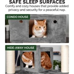 Tiger Tough Double Decker Playground 69.3-in Faux Fur Cat Tree & Condo -Trixie || Catit || Nature's Miracle Shop 152645 PT5. AC SS1800 V1618280508