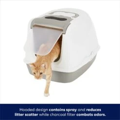 Frisco Flip Top Hooded Cat Litter Box, Gray, Large, 22-in -Trixie || Catit || Nature's Miracle Shop 155654 PT2. AC SS1800 V1675279640