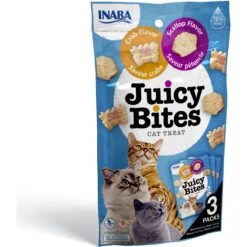 Inaba Juicy Bites Scallop & Crab Flavor Soft & Chewy Cat Treats, 0.4-oz Pouch, 3 Count 12 Inaba Juicy Bites Scallop & Crab Flavor Soft & Chewy Cat Treats, 0.4-oz Pouch, 3 Count -Trixie || Catit || Nature's Miracle Shop 157649 PT3. AC SS1800 V1663797201