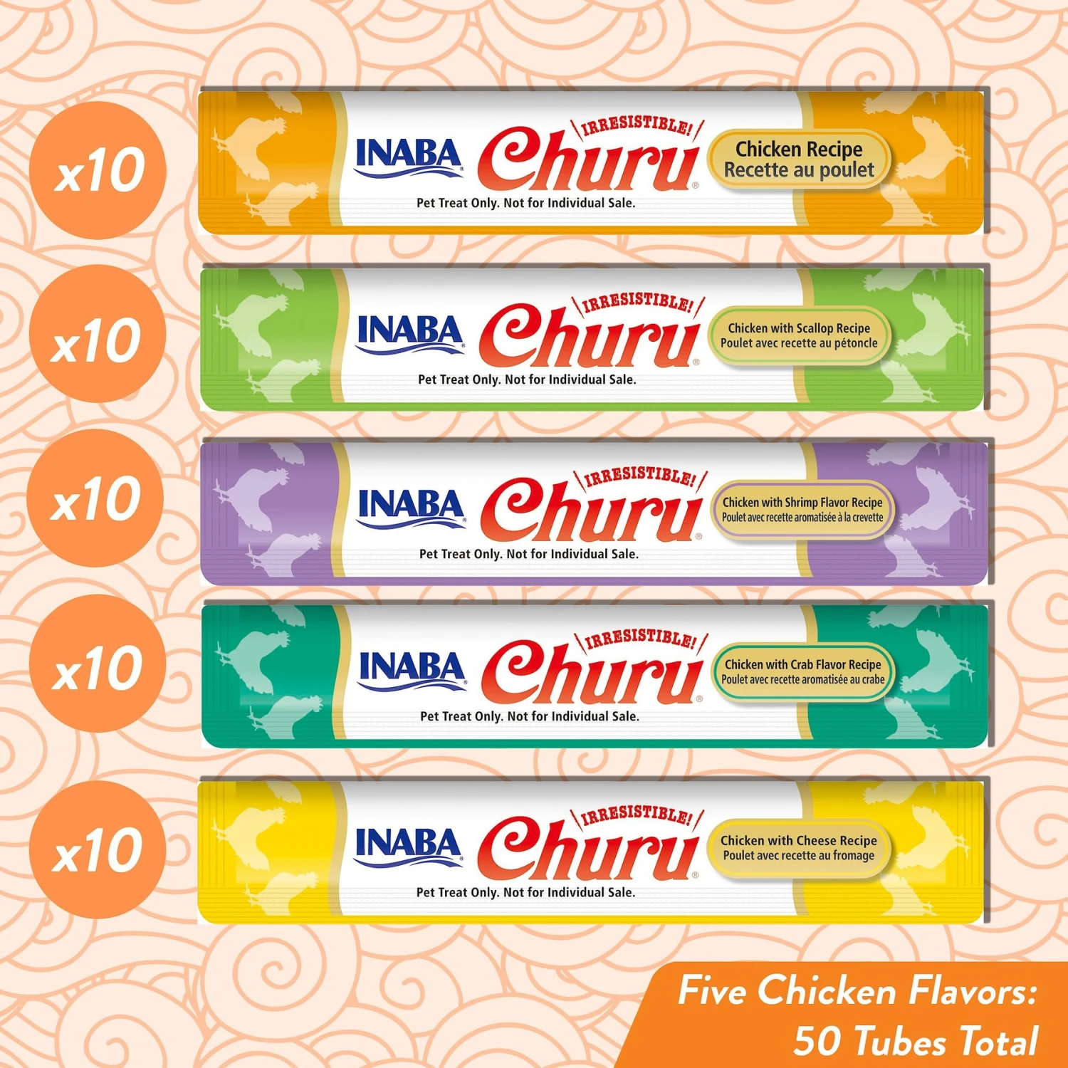 Inaba Churu Chicken Puree Variety Pack Grain-Free Lickable Cat Treat 5 Inaba Churu Chicken Puree Variety Pack Grain-Free Lickable Cat Treat - Image 3