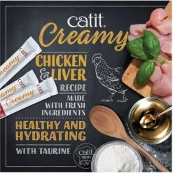 Catit Creamy Chicken & Liver Flavor Lickable Cat Treats 12 Catit Creamy Chicken & Liver Flavor Lickable Cat Treats -Trixie || Catit || Nature's Miracle Shop 160668 PT2. AC SS1800 V1550767506