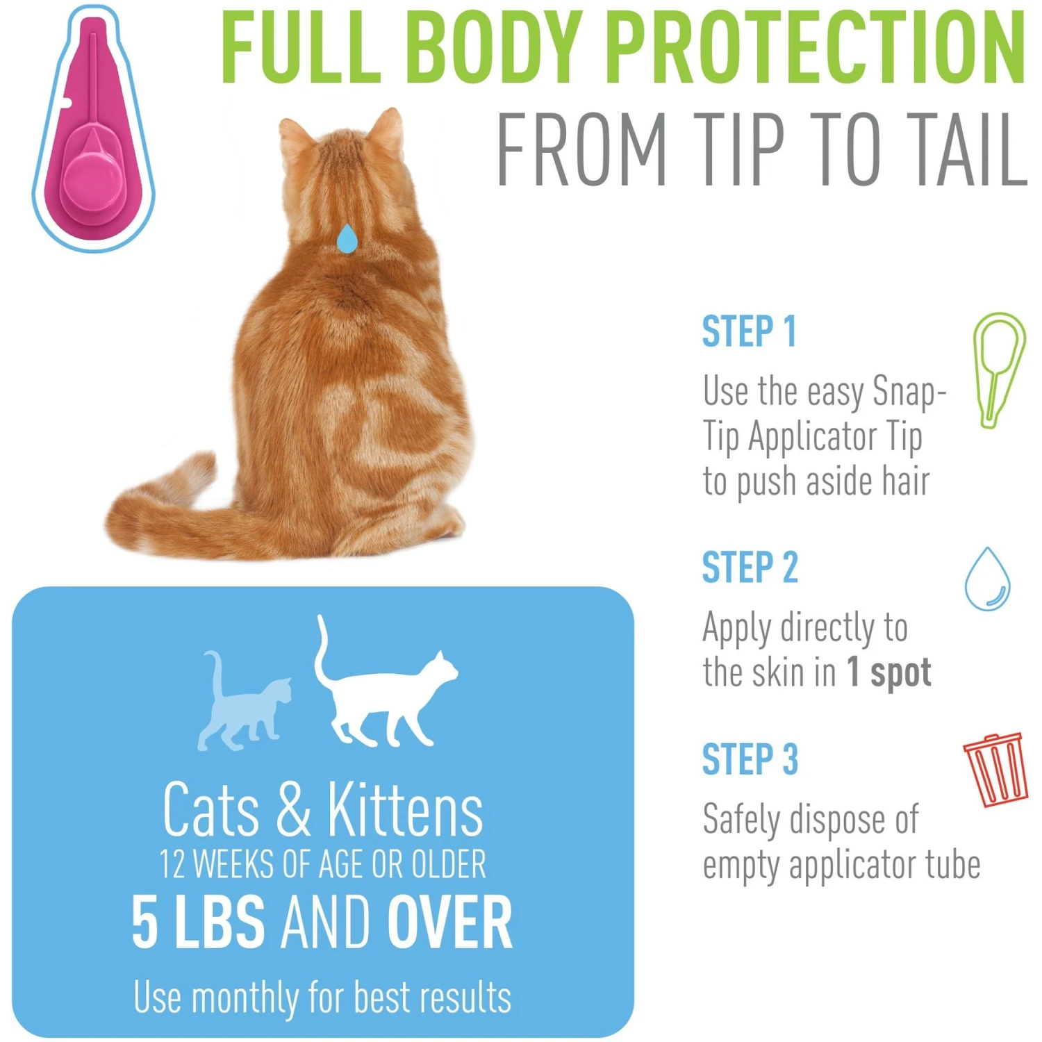 Adams® Adams Flea & Tick Spot Treatment For Cats, Over 5 Lbs 5 Adams® Adams Flea & Tick Spot Treatment For Cats, Over 5 Lbs - Image 3