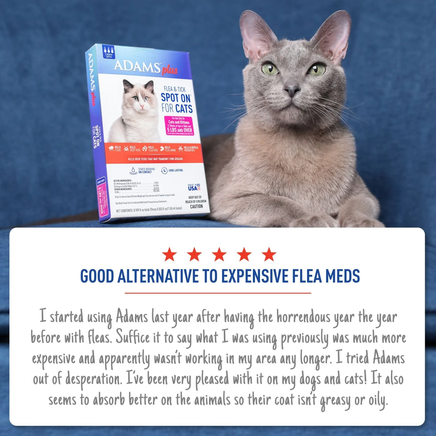 Adams® Adams Flea & Tick Spot Treatment For Cats, Over 5 Lbs 8 Adams® Adams Flea & Tick Spot Treatment For Cats, Over 5 Lbs - Image 6