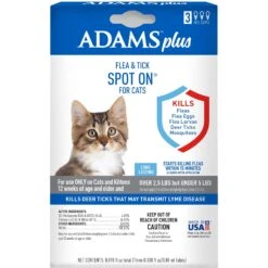 Adams® Adams Flea & Tick Spot Treatment For Cats, 2.5-5 Lbs
