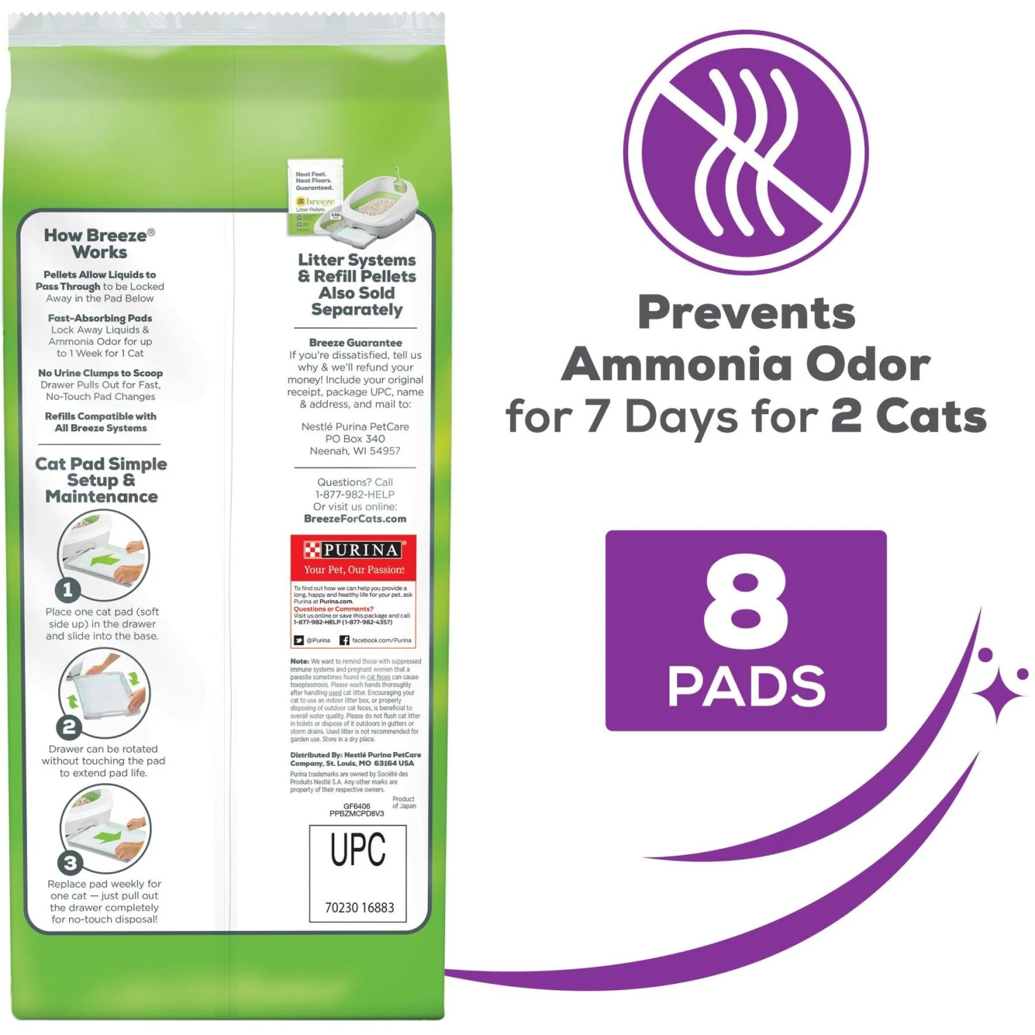 Tidy Cats Breeze Multi-Cat Strength Cat Pads 4 Tidy Cats Breeze Multi-Cat Strength Cat Pads - Image 2