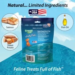 Emerald Pet Wholly Fish! Salmon Recipe Cat Treats -Trixie || Catit || Nature's Miracle Shop 169039 PT6. AC SS1800 V1667597780
