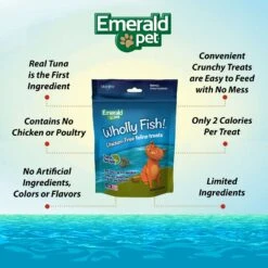 Emerald Pet Wholly Fish! Tuna Recipe Cat Treats 13 Emerald Pet Wholly Fish! Tuna Recipe Cat Treats -Trixie || Catit || Nature's Miracle Shop 169043 PT4. AC SS1800 V1667597378