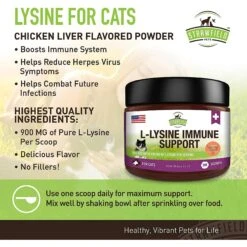 Strawfield Pets L-Lysine Immune Support Cat Supplement -Trixie || Catit || Nature's Miracle Shop 169443 PT2. AC SS1800 V1580326413