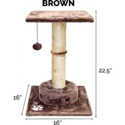 Tiger Tough Scratching Post 22.5-in Faux Fur Cat Tree -Trixie || Catit || Nature's Miracle Shop 173194 PT3. AC SS1800 V1618280518