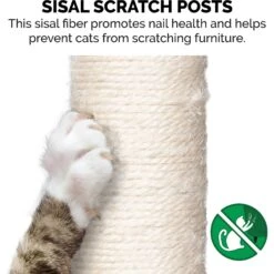 Tiger Tough Scratching Post 22.5-in Faux Fur Cat Tree -Trixie || Catit || Nature's Miracle Shop 173194 PT5. AC SS1800 V1618277544