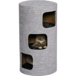 MidWest 3-Story Feline Nuvo Stella Cat Condo, Silver -Trixie || Catit || Nature's Miracle Shop 176502 PT1. AC SS1800 V1559591530