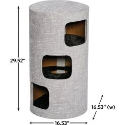 MidWest 3-Story Feline Nuvo Stella Cat Condo, Silver -Trixie || Catit || Nature's Miracle Shop 176502 PT2. AC SS1800 V1559591578