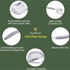 SunGrow Non-Stick Metal Scoop Kitty Box Cat Litter Scooper -Trixie || Catit || Nature's Miracle Shop 179562 PT3. AC SS1800 V1561406845