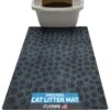 Drymate Protective & Decorative Cat Litter Mat, Paw Dots, Large, 20-in X 28-in