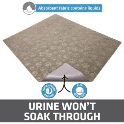 Drymate Premium Debossed Paw Cat Litter Trapping Mat, Taupe, X-Large, 28-in X 34-in -Trixie || Catit || Nature's Miracle Shop 181550 PT2. AC SS1800 V1691002846