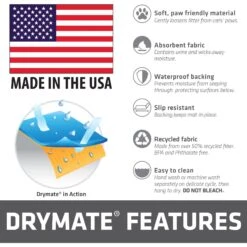 Drymate Premium Debossed Paw Cat Litter Trapping Mat, Taupe, X-Large, 28-in X 34-in -Trixie || Catit || Nature's Miracle Shop 181550 PT6. AC SS1800 V1691003276