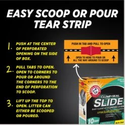 Arm & Hammer Litter SLIDE Easy Clean-Up Clumping Cat Litter Non-Stop Odor Control With 10 Days Of Odor Control 13 Arm & Hammer Litter SLIDE Easy Clean-Up Clumping Cat Litter Non-Stop Odor Control With 10 Days Of Odor Control -Trixie || Catit || Nature's Miracle Shop 184408 PT2. AC SS1800 V1663797261