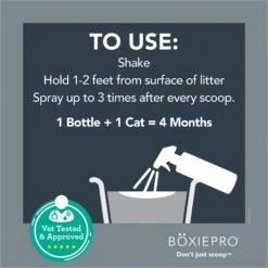 Boxiecat Litter Extender Probiotic Odor Encapsulator Spray, 24-oz Bottle -Trixie || Catit || Nature's Miracle Shop 186407 PT5. AC SS1800 V1643997855