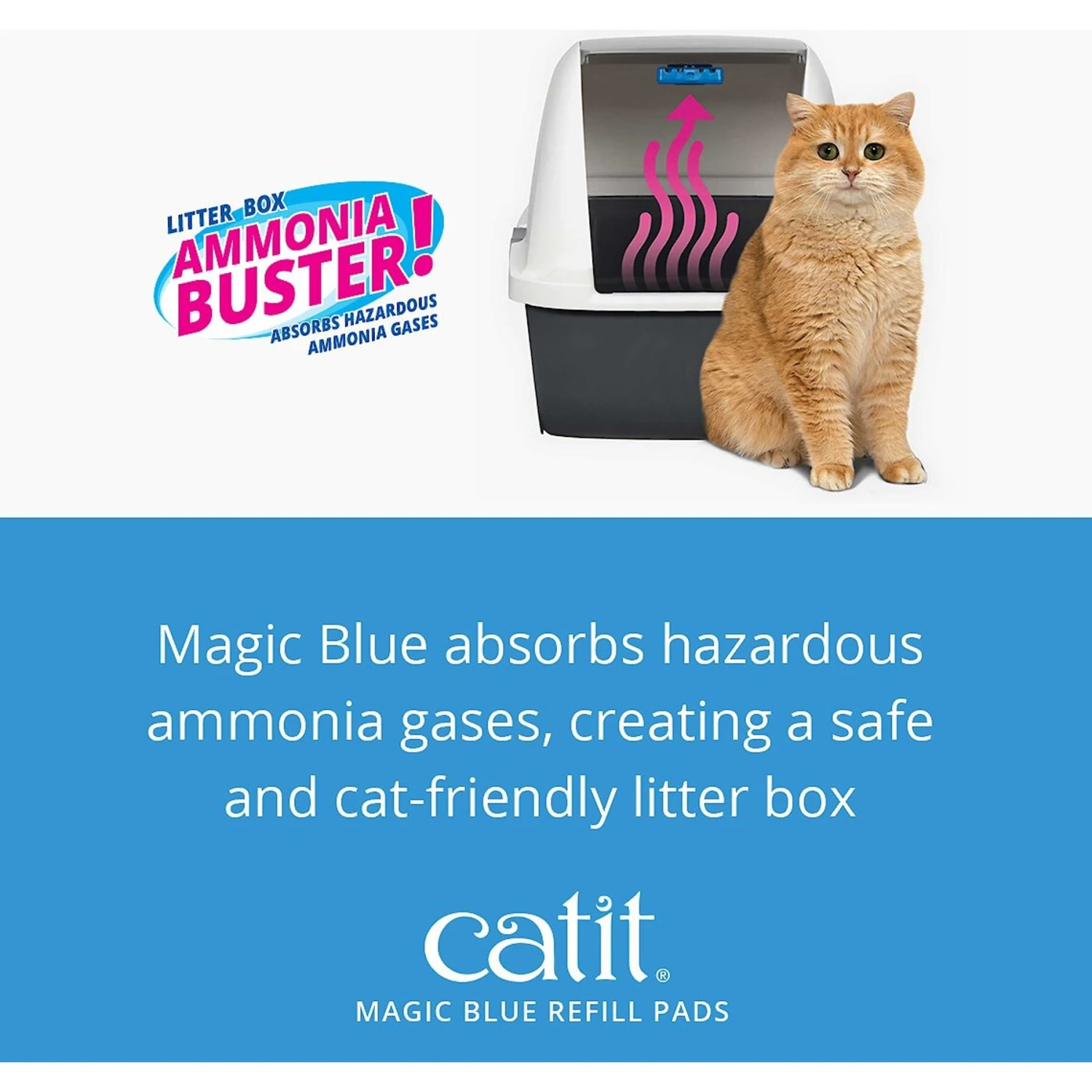 Catit Magic Blue Odor Reducing Refill Cat Litter Pad, 6 Count 4 Catit Magic Blue Odor Reducing Refill Cat Litter Pad, 6 Count - Image 2