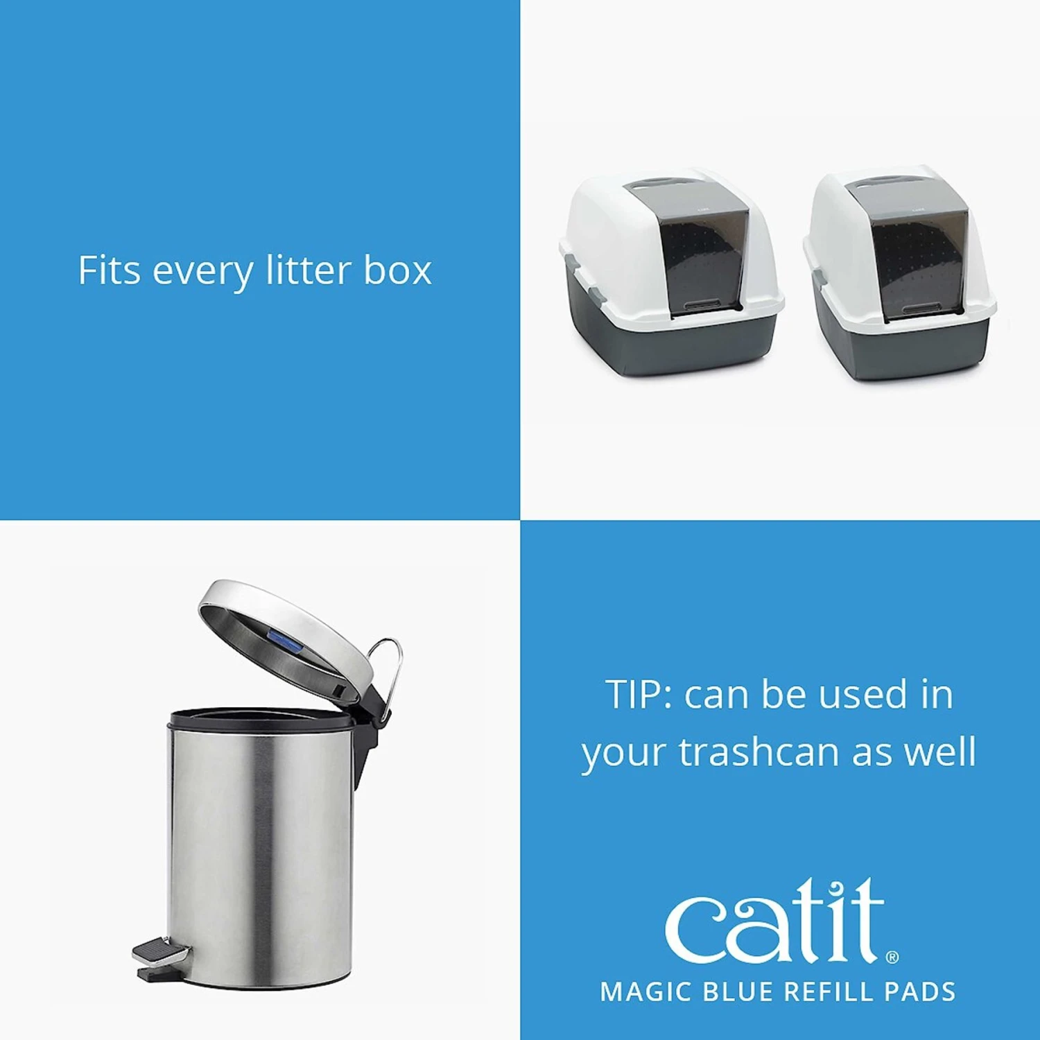 Catit Magic Blue Odor Reducing Refill Cat Litter Pad, 6 Count 8 Catit Magic Blue Odor Reducing Refill Cat Litter Pad, 6 Count - Image 6