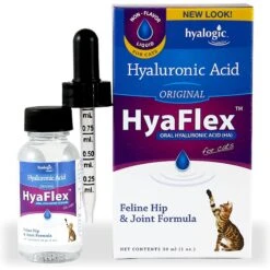 HyaFlex Hyalogic Hyaluronic Acid Hip & Joint Formula Cat Supplement, 1-oz Bottle