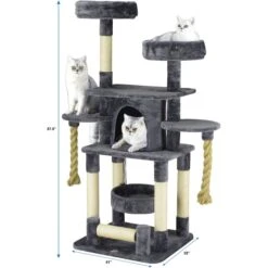Go Pet Club 57.5-in Faux Fur Cat Tree & Condo -Trixie || Catit || Nature's Miracle Shop 197672 PT3. AC SS1800 V1671226283