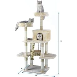 Go Pet Club 61.5-in Faux Fur Cat Tree & Condo 9 Go Pet Club 61.5-in Faux Fur Cat Tree & Condo -Trixie || Catit || Nature's Miracle Shop 197674 PT3. AC SS1800 V1671226173