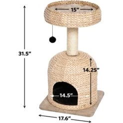 MidWest Feline Nuvo Scout 31.5-in Modern Wicker Cat Tree & Condo -Trixie || Catit || Nature's Miracle Shop 198505 PT1. AC SS1800 V1582738728