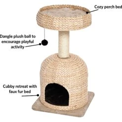 MidWest Feline Nuvo Scout 31.5-in Modern Wicker Cat Tree & Condo -Trixie || Catit || Nature's Miracle Shop 198505 PT2. AC SS1800 V1582739091