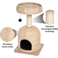 MidWest Feline Nuvo Scout 31.5-in Modern Wicker Cat Tree & Condo -Trixie || Catit || Nature's Miracle Shop 198505 PT3. AC SS1800 V1582739628