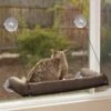 K&H Pet Products EZ Mount Deluxe Bolster Cat Window Perch