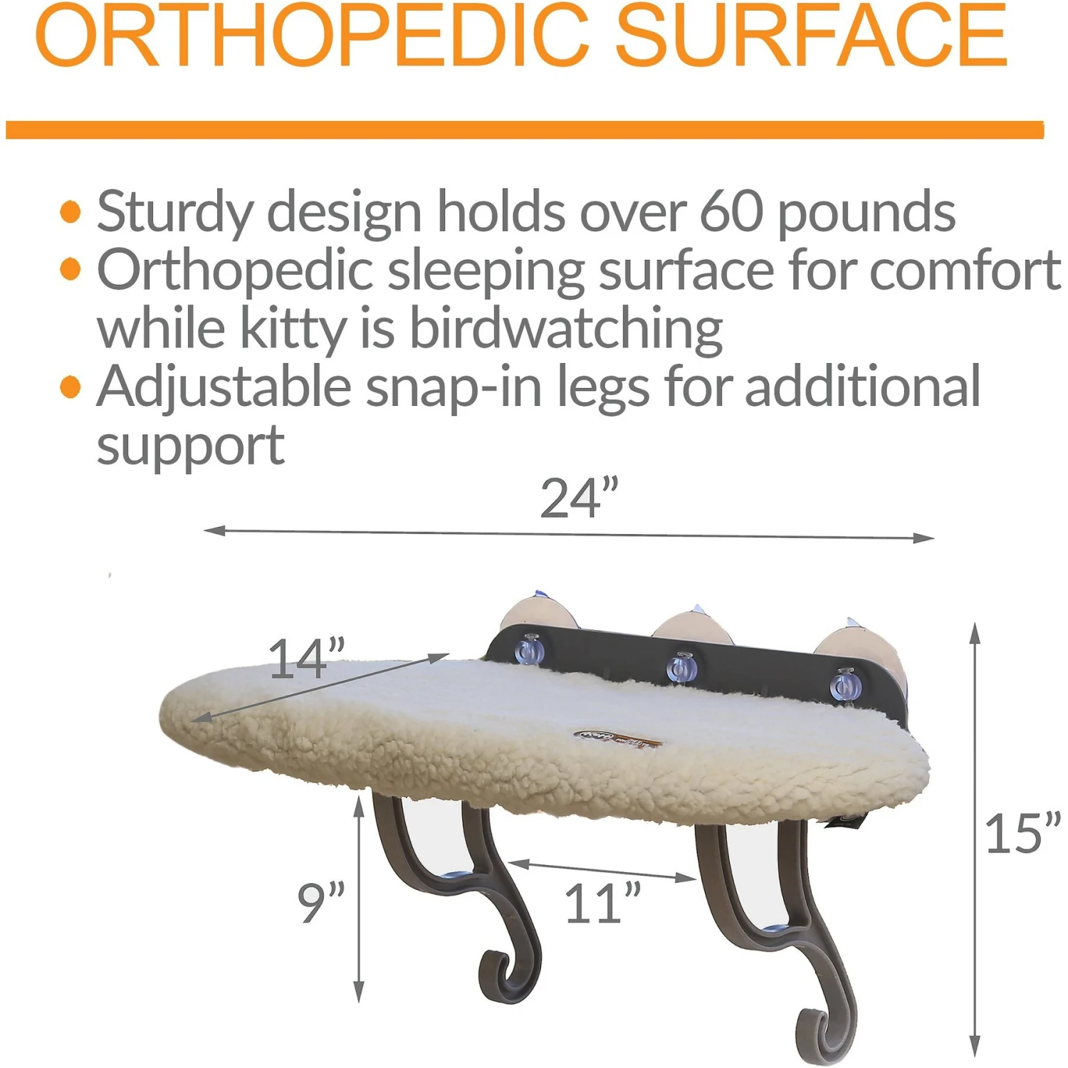 K&H Pet Products Universal Mount Cat Window Perch 4 K&H Pet Products Universal Mount Cat Window Perch - Image 2