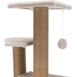 TRIXIE Valencia 28-in Plush Cat Tree & Scratching Post With Condo & Cat Toy -Trixie || Catit || Nature's Miracle Shop 204179 PT7. AC SS1800 V1570558957