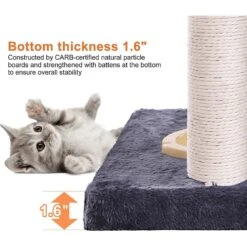 FEANDREA 32.7-in Faux Fleece Cat Tree & Condo 15 FEANDREA 32.7-in Faux Fleece Cat Tree & Condo -Trixie || Catit || Nature's Miracle Shop 205244 PT4. AC SS1800 V1648066592