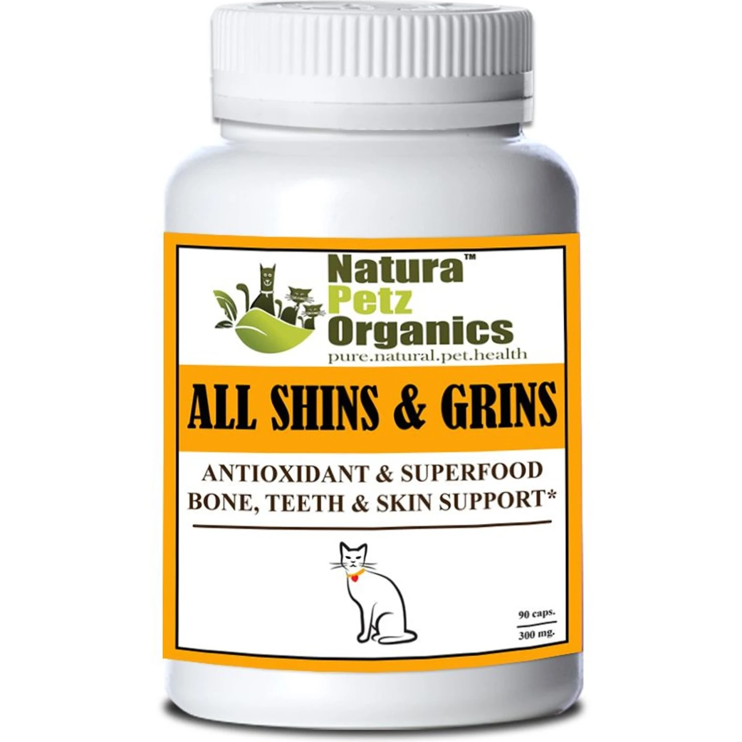 Natura Petz Organics All Shins & Grins Cat Supplement, 90 Count 3 Natura Petz Organics All Shins & Grins Cat Supplement, 90 Count