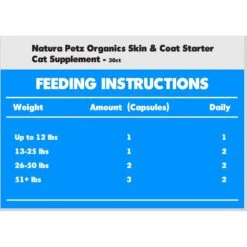 Natura Petz Organics Skin & Coat Starter Cat Supplement, 30 Count -Trixie || Catit || Nature's Miracle Shop 212451 PT1. AC SS1800 V1695136235