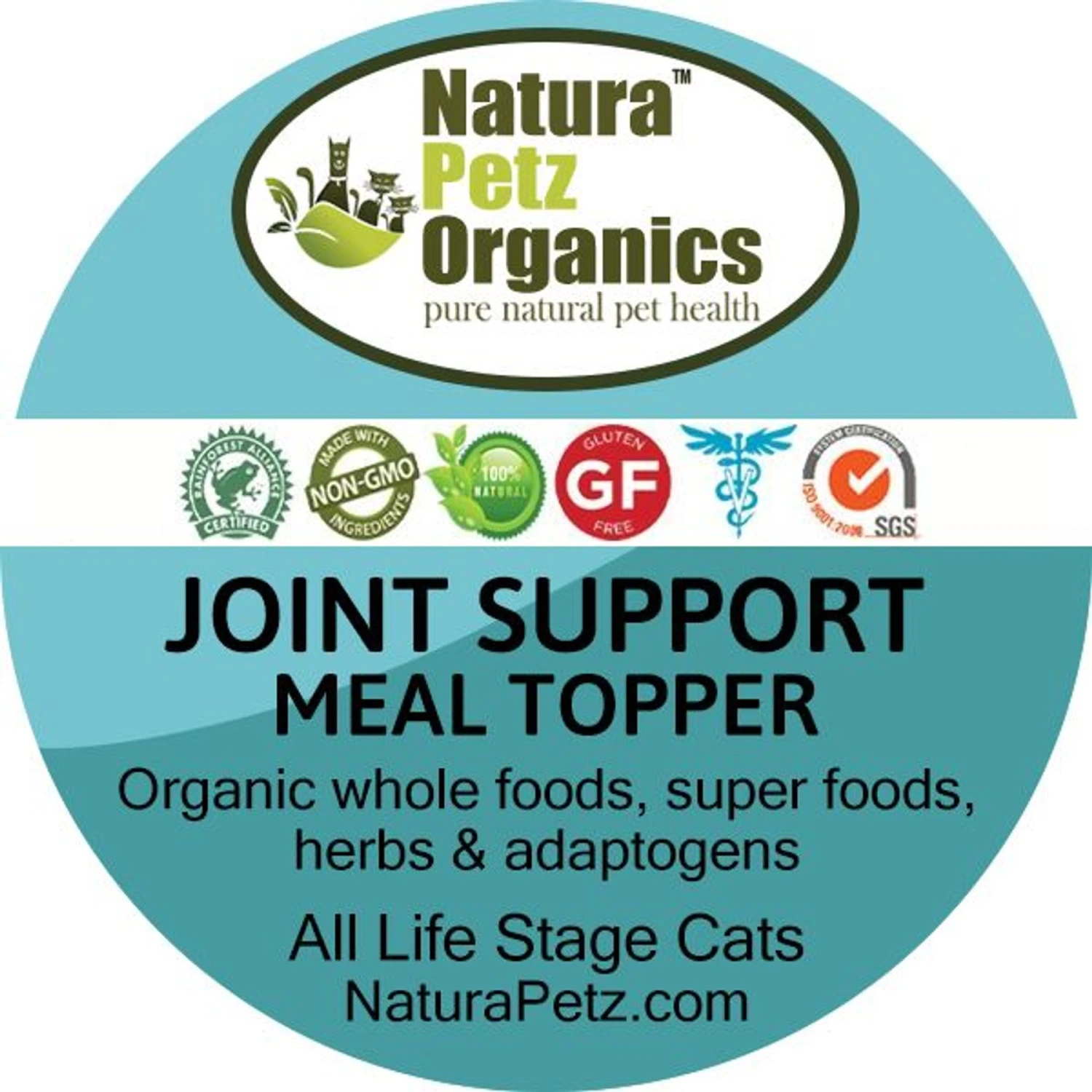 Natura Petz Organics Joint Support Turkey Flavored Powder Joint Supplement For Cats, 4-oz Tin 3 Natura Petz Organics Joint Support Turkey Flavored Powder Joint Supplement For Cats, 4-oz Tin