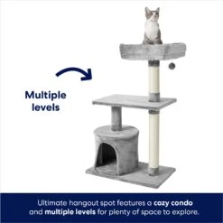 Frisco 38-in Cat Tree With Condo, Top Perch & Toy -Trixie || Catit || Nature's Miracle Shop 214377 PT2. AC SS1800 V1667229266