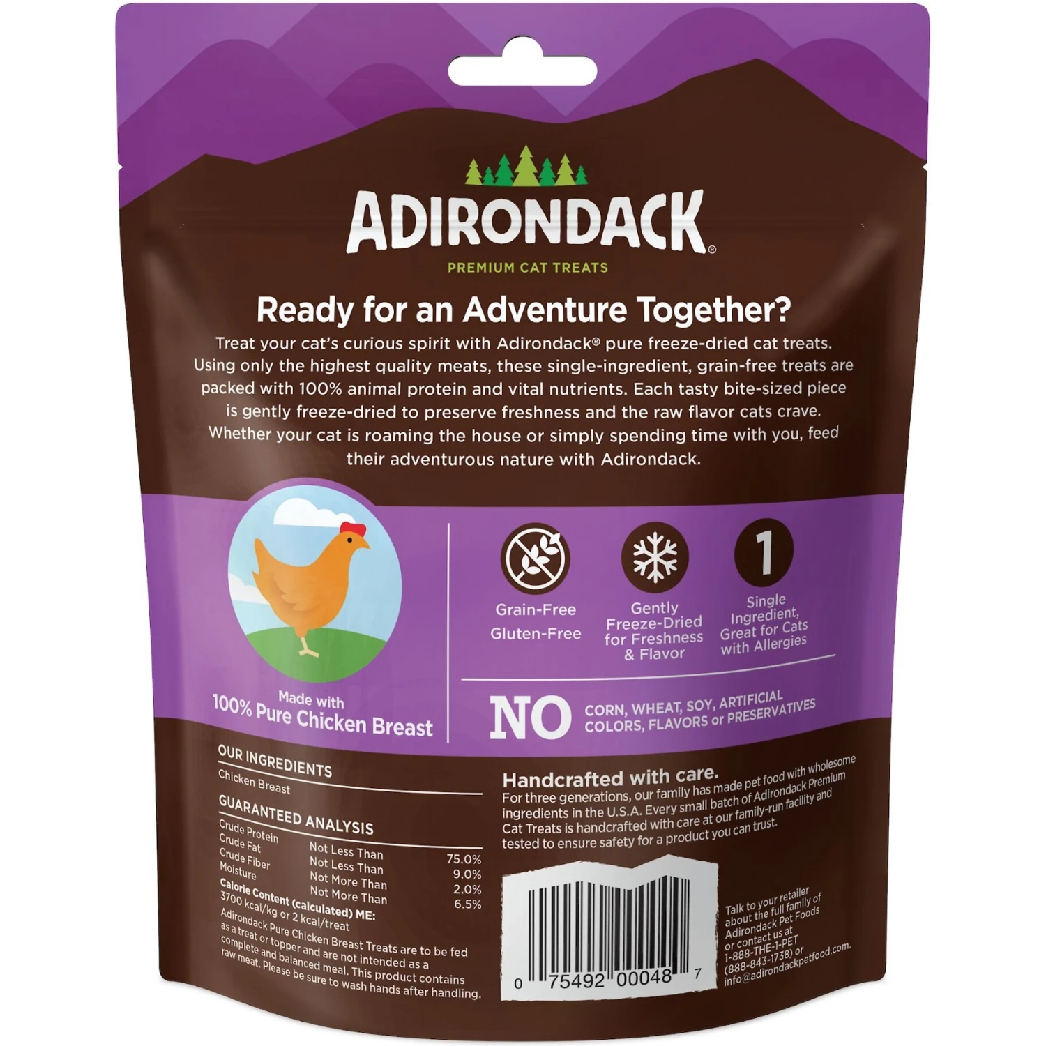 Adirondack Freeze-Dried Pure Chicken Breast Grain-Free Cat Treats, 1.1-oz 4 Adirondack Freeze-Dried Pure Chicken Breast Grain-Free Cat Treats, 1.1-oz - Image 2