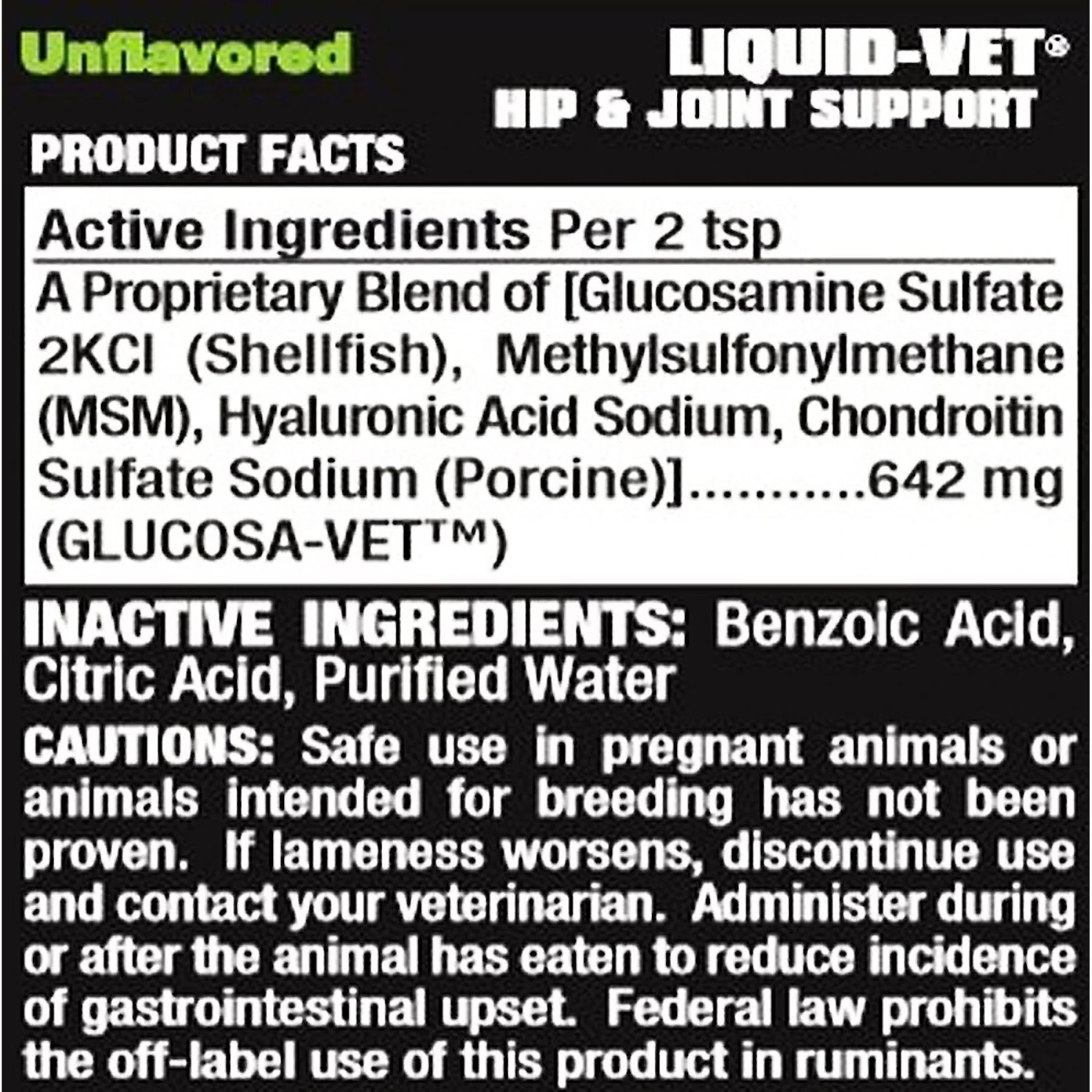 Liquid-Vet Hip & Joint Support Allergy-Friendly Unflavored Cat Supplement, 8-oz Bottle 4 Liquid-Vet Hip & Joint Support Allergy-Friendly Unflavored Cat Supplement, 8-oz Bottle - Image 2