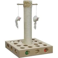 Go Pet Club 20-in IQ Busy Box Cat Scratching Post & Toys, Beige 8 Go Pet Club 20-in IQ Busy Box Cat Scratching Post & Toys, Beige -Trixie || Catit || Nature's Miracle Shop 216908 pt2. AC SS1800 V1579195147