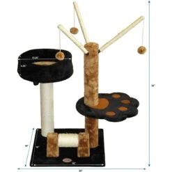 Go Pet Club 32-in Perch Cat Tree, Brown/Black -Trixie || Catit || Nature's Miracle Shop 216952 PT3. AC SS1800 V1671226225