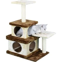 Go Pet Club 32-in Economical Cat Tree House, Beige/Brown -Trixie || Catit || Nature's Miracle Shop 216954 pt1. AC SS1800 V1579195125