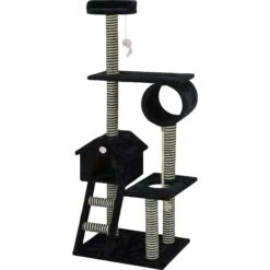 Go Pet Club 60-in Sisal Posts Cat Tree Condo, Black 8 Go Pet Club 60-in Sisal Posts Cat Tree Condo, Black -Trixie || Catit || Nature's Miracle Shop 217082 pt2. AC SS1800 V1579195387