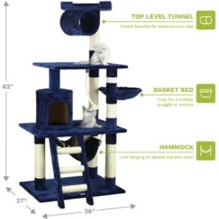 Go Pet Club 62-in Faux Fur Cat Tree & Condo -Trixie || Catit || Nature's Miracle Shop 217100 PT1. AC SS1800 V1702056825