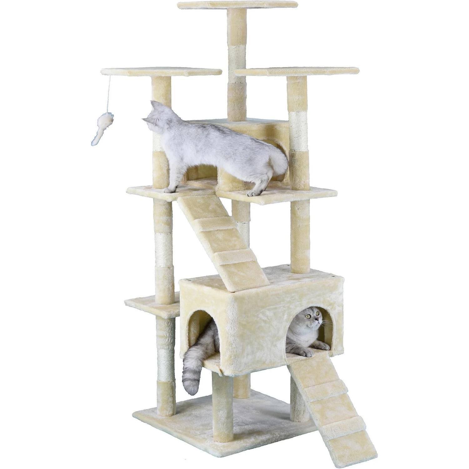 Go Pet Club 63-in Economical Sisal Cat Tree 4 Go Pet Club 63-in Economical Sisal Cat Tree - Image 2